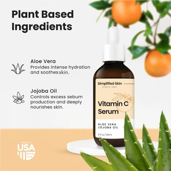 Simplified Skin Vitamin C Face Serum - Double Size 60ml - Glam Global UKSimplified Skin
