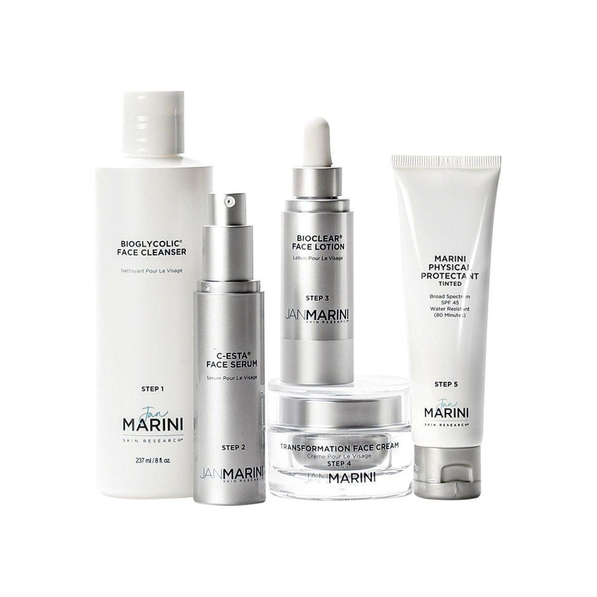 Jan Marini Skin Care Management System for Normal/Combination Skin with Marini Physical Protectant SPF 45 | Award - Winning 5 - Step Regimen - Glam Global UKJan Marini