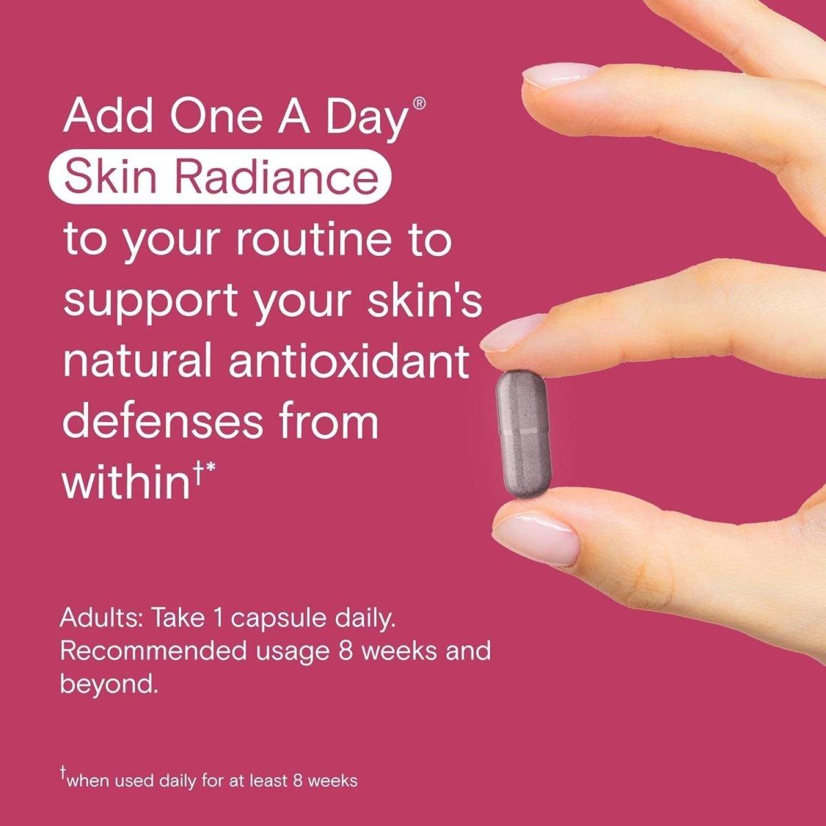 Skin Radiance One A Day Capsules - 30 Capsules | Blood Orange Extract & Collagen Support - Glam Global UKSkin Radiance