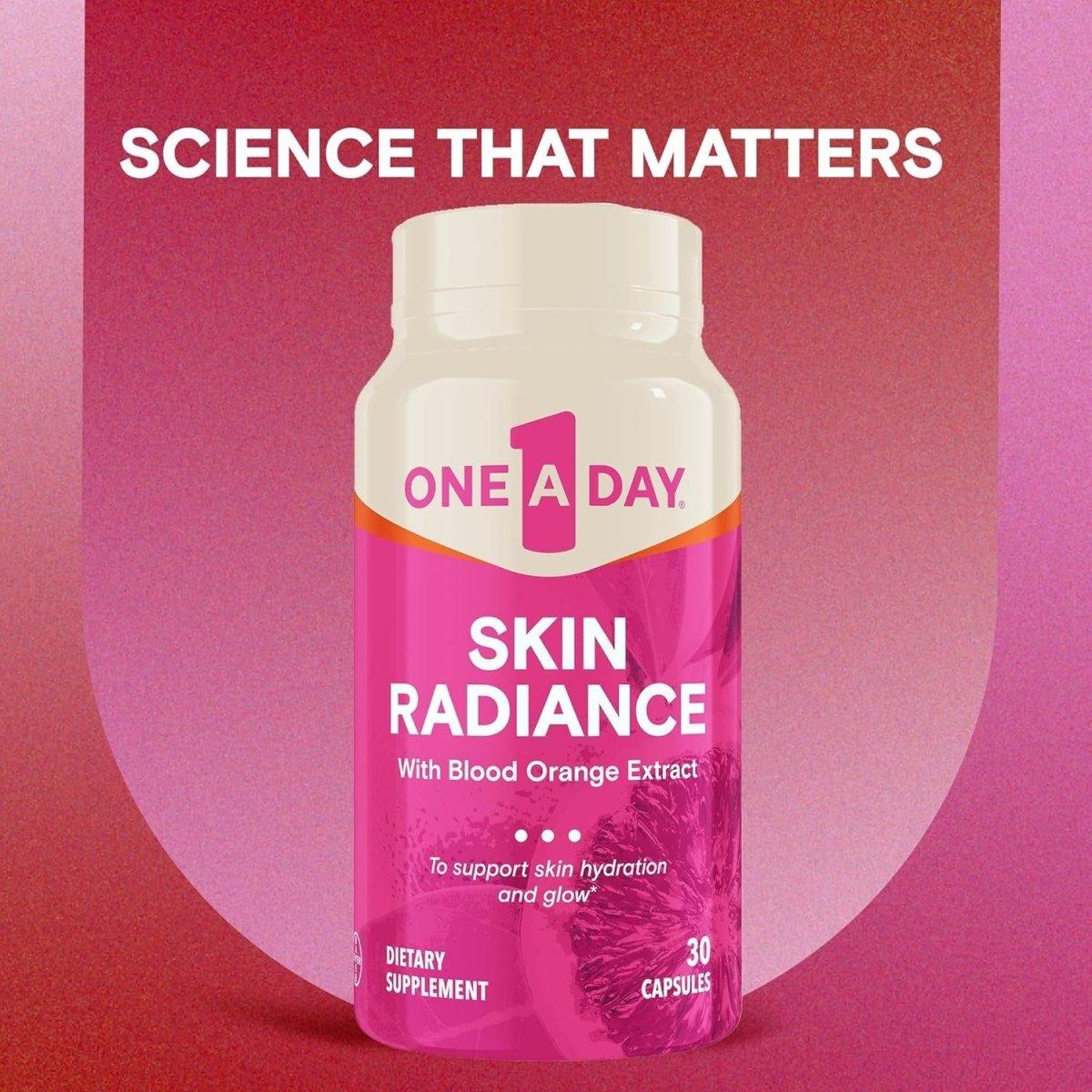 Skin Radiance One A Day Capsules - 30 Capsules | Blood Orange Extract & Collagen Support - Glam Global UKSkin Radiance