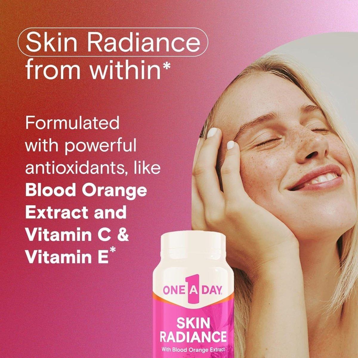 Skin Radiance One A Day Capsules - 30 Capsules | Blood Orange Extract & Collagen Support - Glam Global UKSkin Radiance