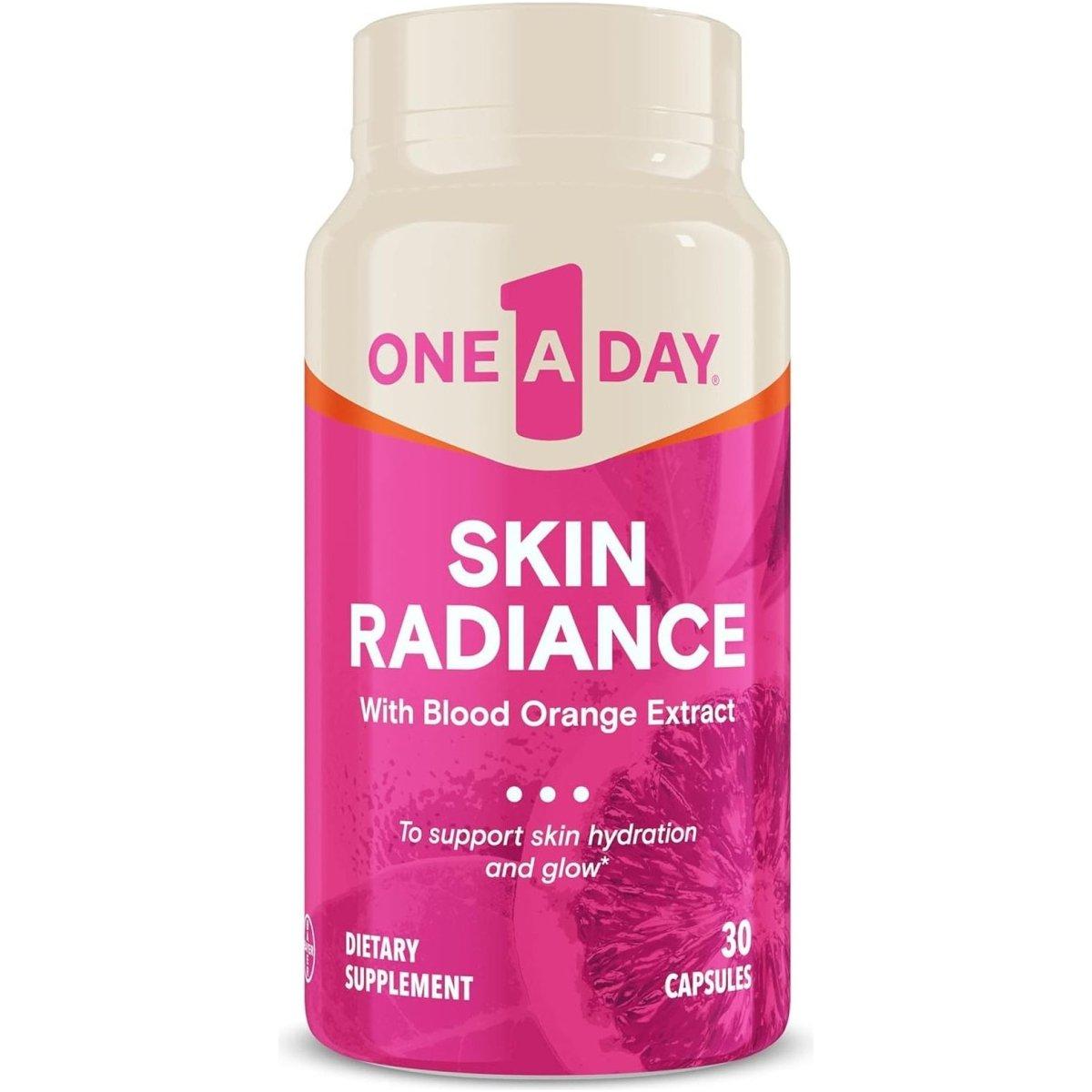 Skin Radiance One A Day Capsules - 30 Capsules | Blood Orange Extract & Collagen Support - Glam Global UK