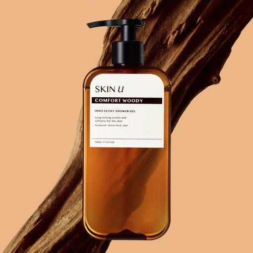 SKIN U INNO:SCENT Shower Gel #COMFORT WOODY - 500g | Hydrating & Nourishing Body Wash for Sensitive Skin - Glam Global UKSKIN U