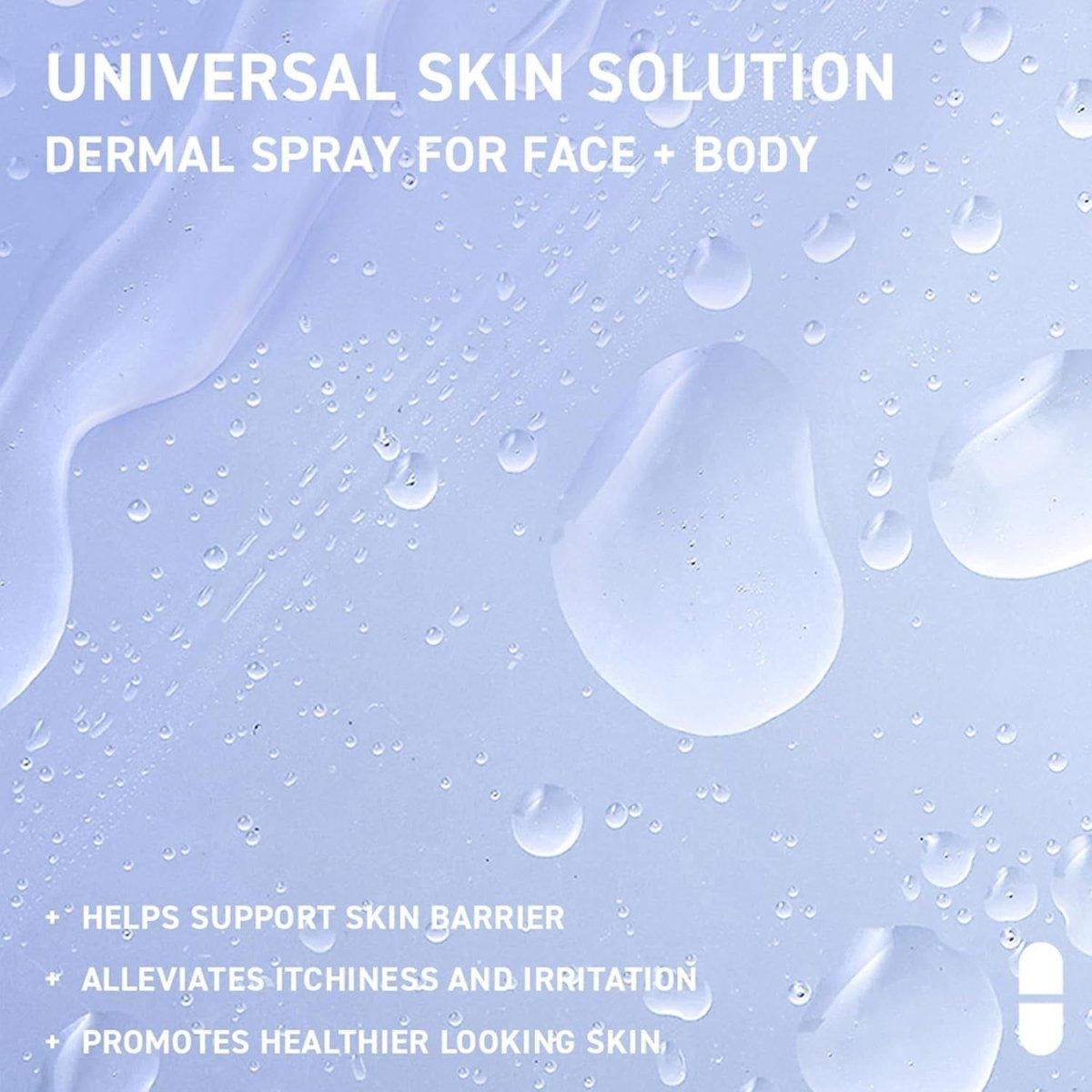 Skin - Universal Skin Solution - Hypochlorous Dermal Spray - Electrolyzed Water and Soothing Mineral Facial and Body Skin Spray - 4 Fl Oz - Glam Global UK