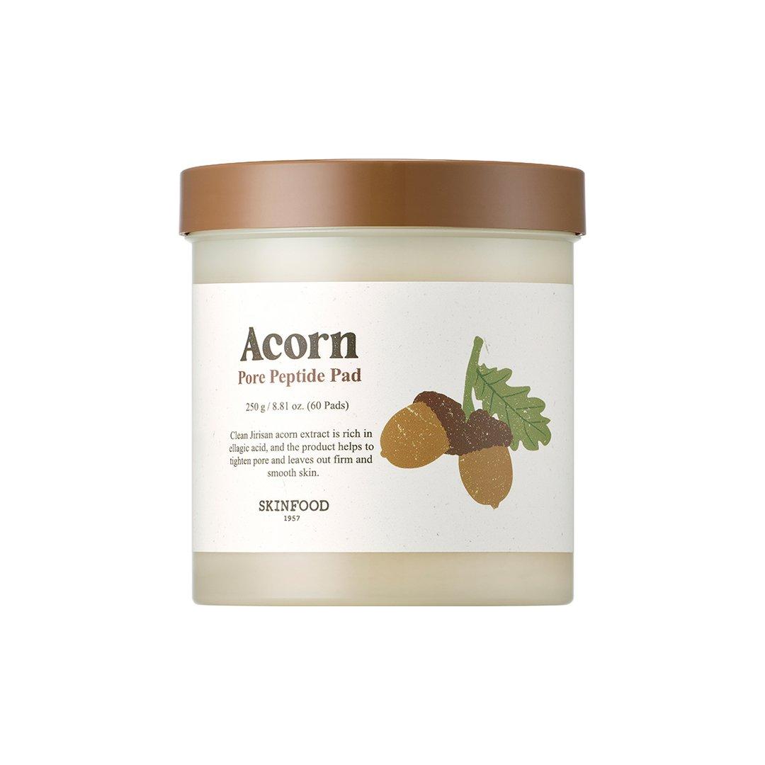 SKINFOOD Acorn Pore Peptide Pad - 250g (60 Pads) | Pore Care & Skin Smoothing - Glam Global UKSKINFOOD