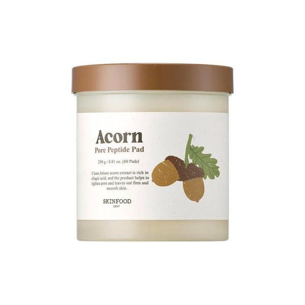 SKINFOOD Acorn Pore Peptide Pad - 250g (60 Pads) | Pore Care & Skin Smoothing - Glam Global UKSKINFOOD