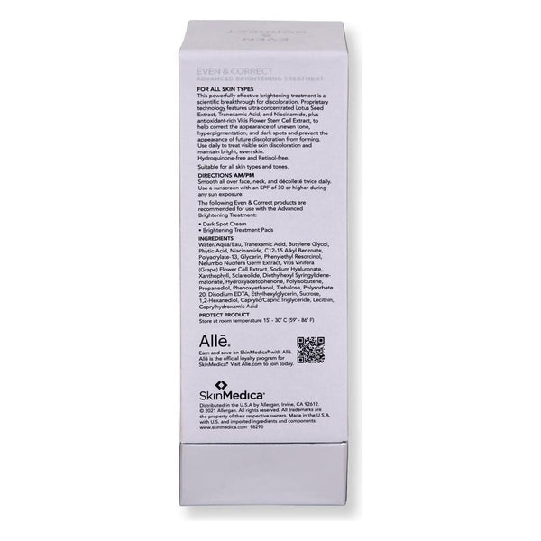 SkinMedica Even & Correct Advanced Brightening Treatment – 60ml | Radiance-Boosting Dark Spot Solution