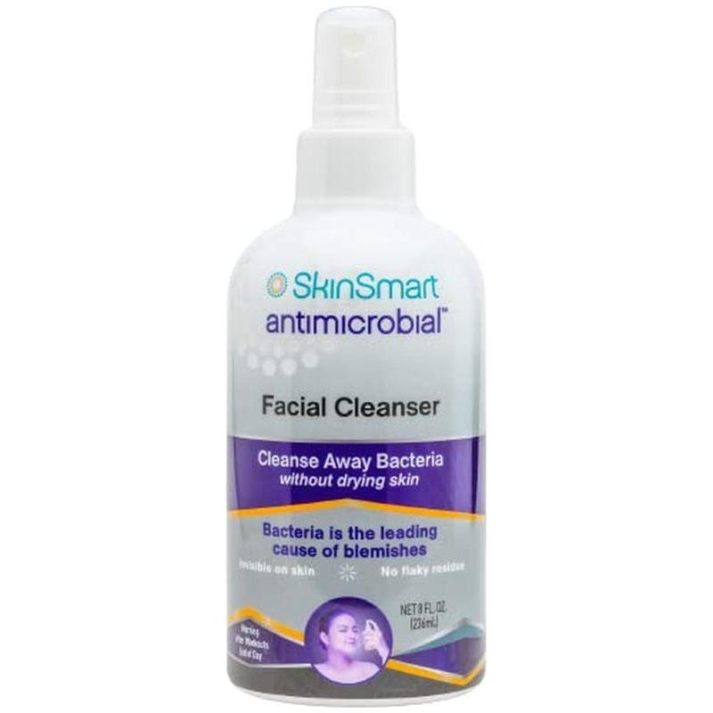 Skinsmart Antimicrobal Facial Cleanser for Acne - 240ml Spray Bottle - Glam Global UK