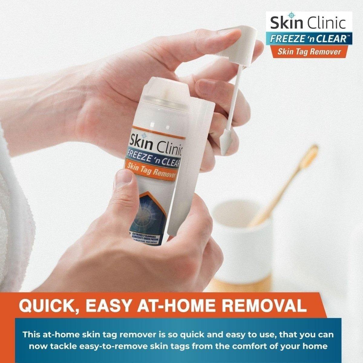 Skin Clinic FREEZE 'n CLEAR Skintag Remover 8 Applicators + Tweezers - Glam Global UKSkin Clinic