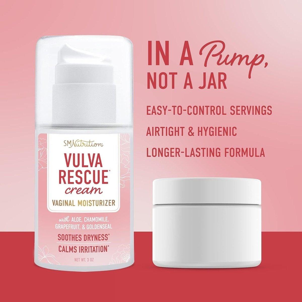 SM Nutrition Vulva Rescue Moisturizer Cream - 90ml PUMP | Soothes Vaginal Itch & Dryness - Glam Global UK