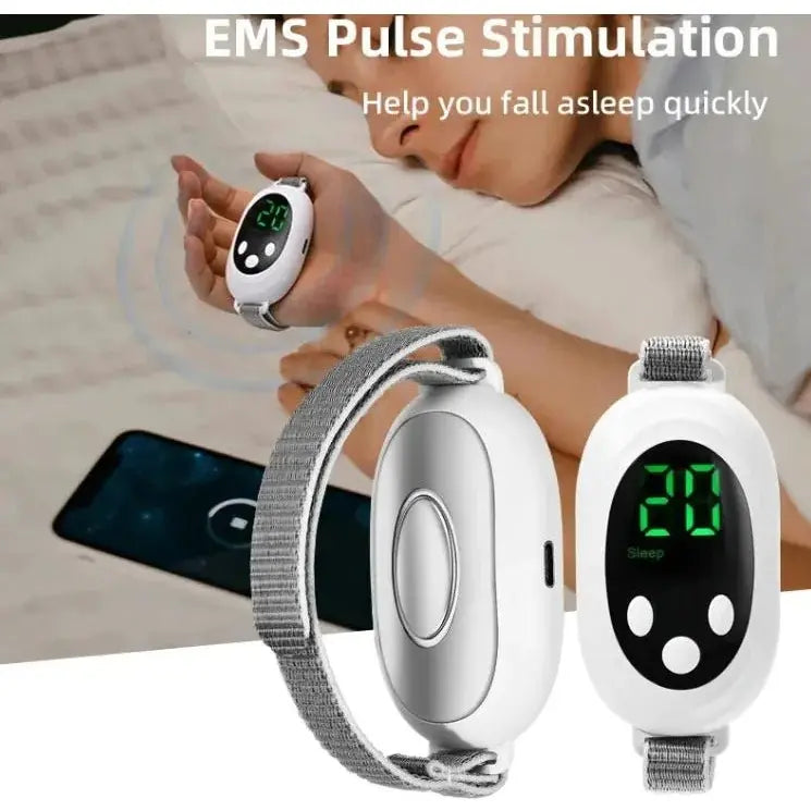 Smart Sleep Aid Device – USB Rechargeable Sleep Bracelet with Handheld Remote Control - Glam Global UK