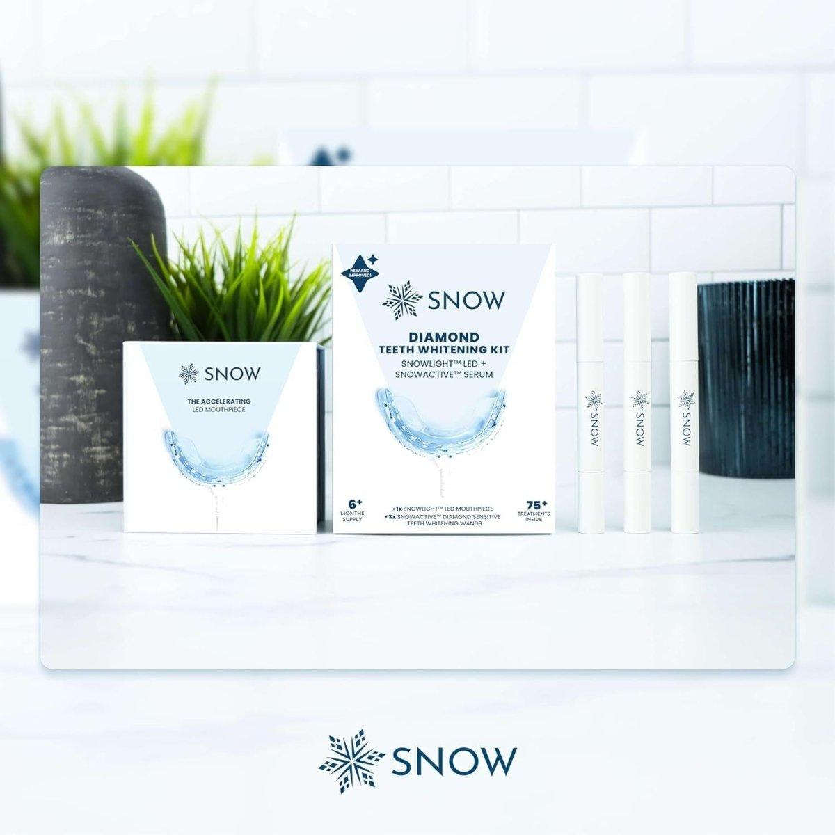 Snow Diamond Teeth Whitening Kit - Effective At - Home Teeth Whitening System for Deep Stains Without Sensitivity - Glam Global UK