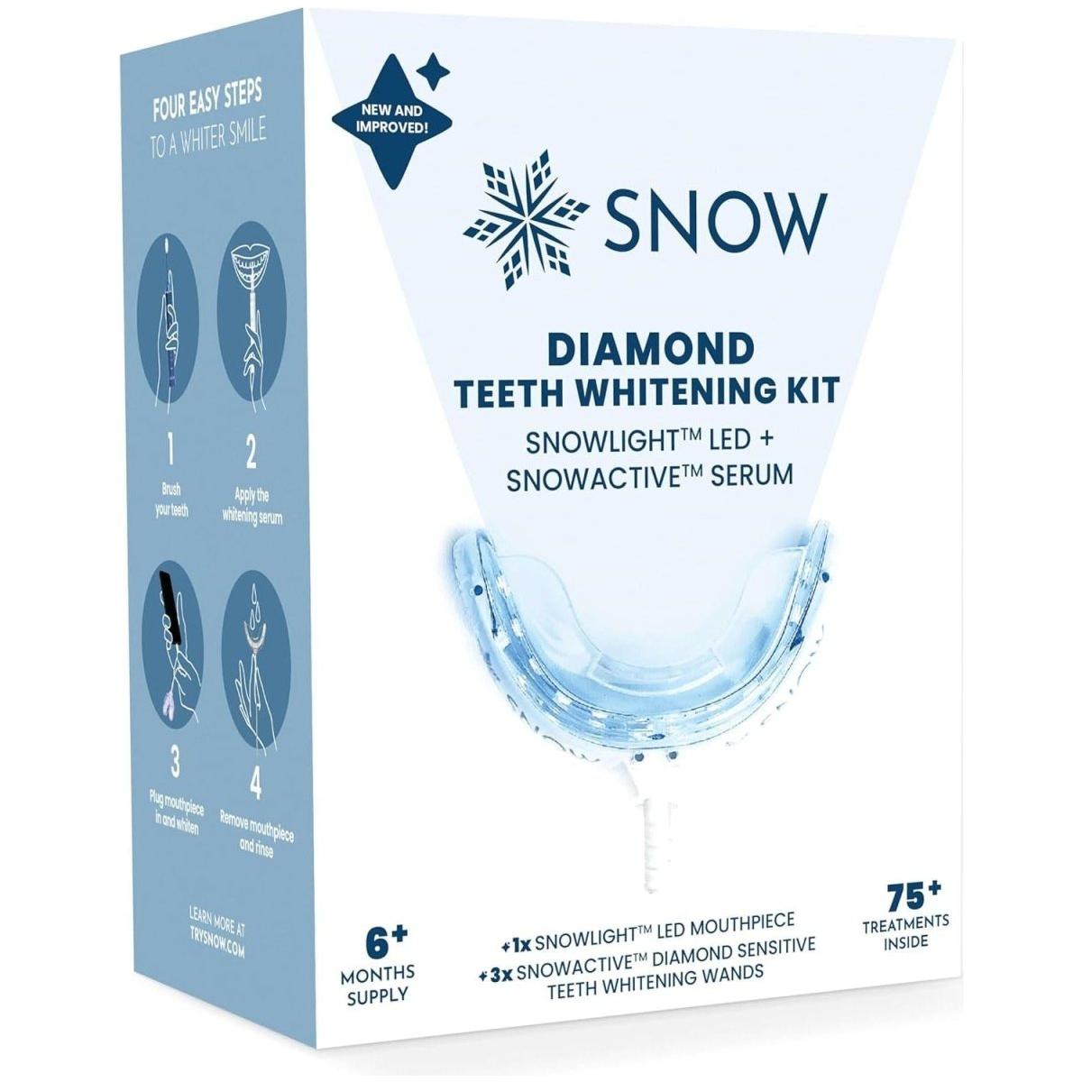 Snow Diamond Teeth Whitening Kit - Effective At - Home Teeth Whitening System for Deep Stains Without Sensitivity - Glam Global UK