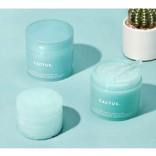 So Natural Cactus Ampoule Pads - 40 Pads | Hydrating & Soothing Skin Care - Glam Global UKso natural