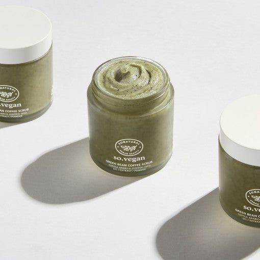 [so natural] So Vegan Green Bean Coffee Scrub 105ml - Glam Global UKso natural