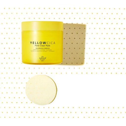 [so natural] Yellow Cica Pore Clear Pad 70ea 140ml - Glam Global UK