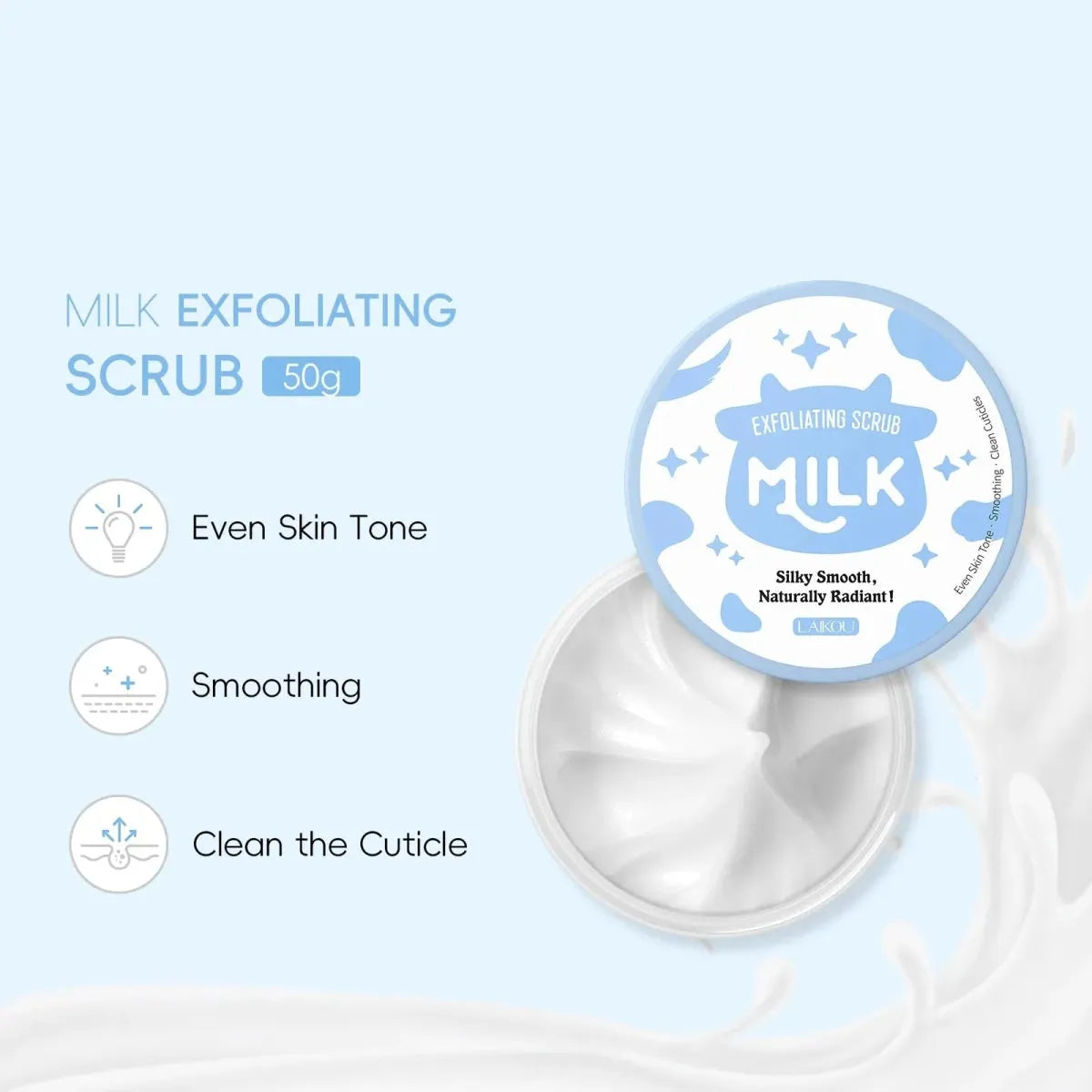 Softening Skin Cleaning Milk Exfoliating Scrub - Glam Global UK