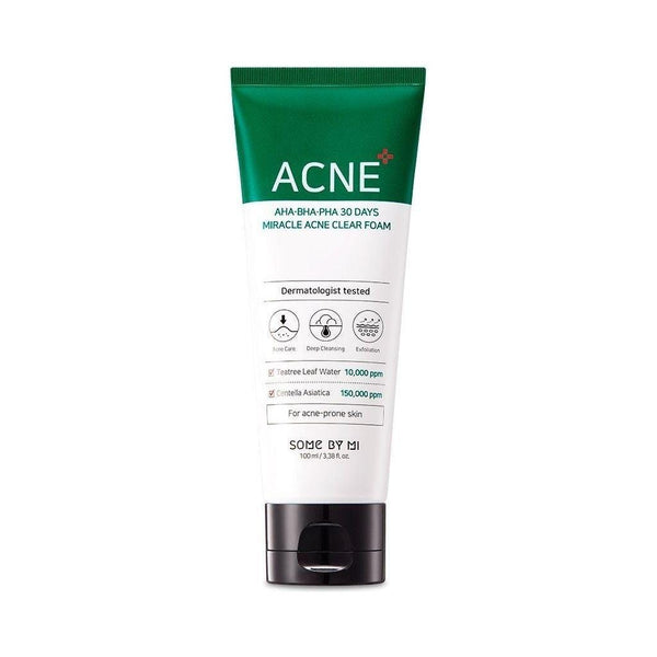 [SOME BY MI] AHA - BHA - PHA 30Days Miracle Acne Clear Foam 100ml - Glam Global UKSOME BY MI