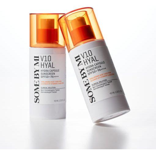 [SOME BY MI] V10 Hyal Hydra Capsule Sunscreen SPF50+ PA++++ 40ml - Glam Global UKSOME BY MI