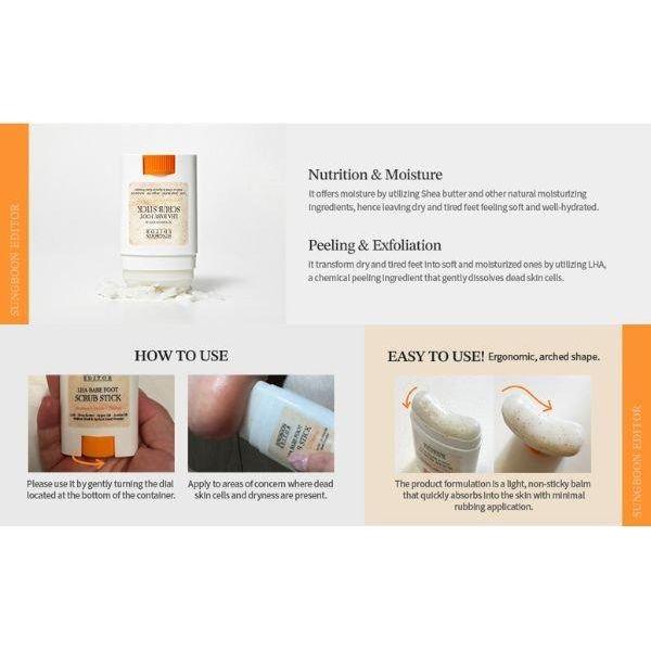 SUNGBOON EDITOR LHA Baby Foot Scrub Stick 20g - Glam Global UKSUNGBOON EDITOR