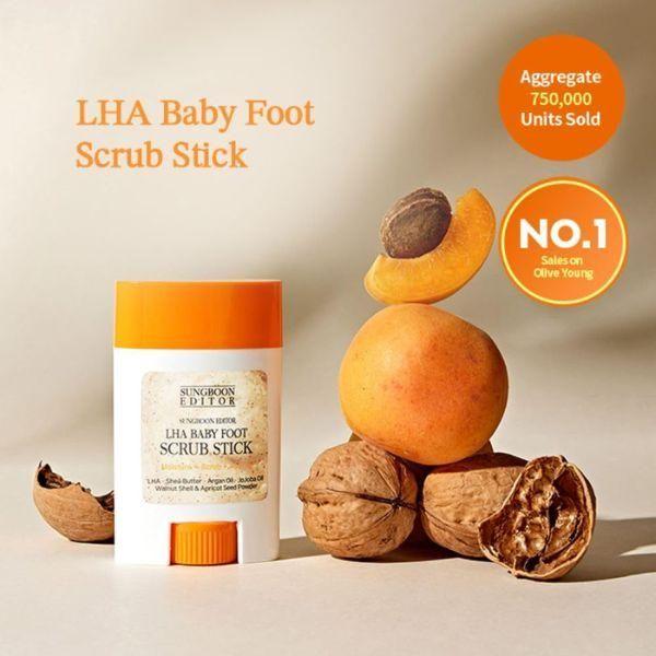 SUNGBOON EDITOR LHA Baby Foot Scrub Stick 20g - Glam Global UK