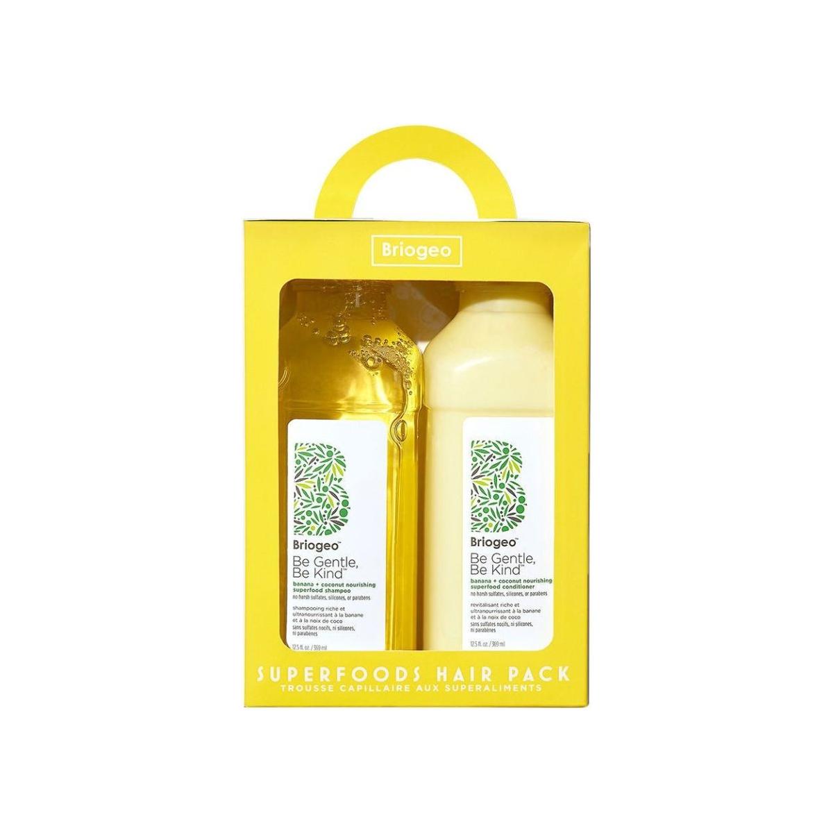 Briogeo Superfoods Banana + Coconut Nourishing Shampoo & Conditioner Duo | Tropical Hydration for Dry Hair - Glam Global UKBriogeo