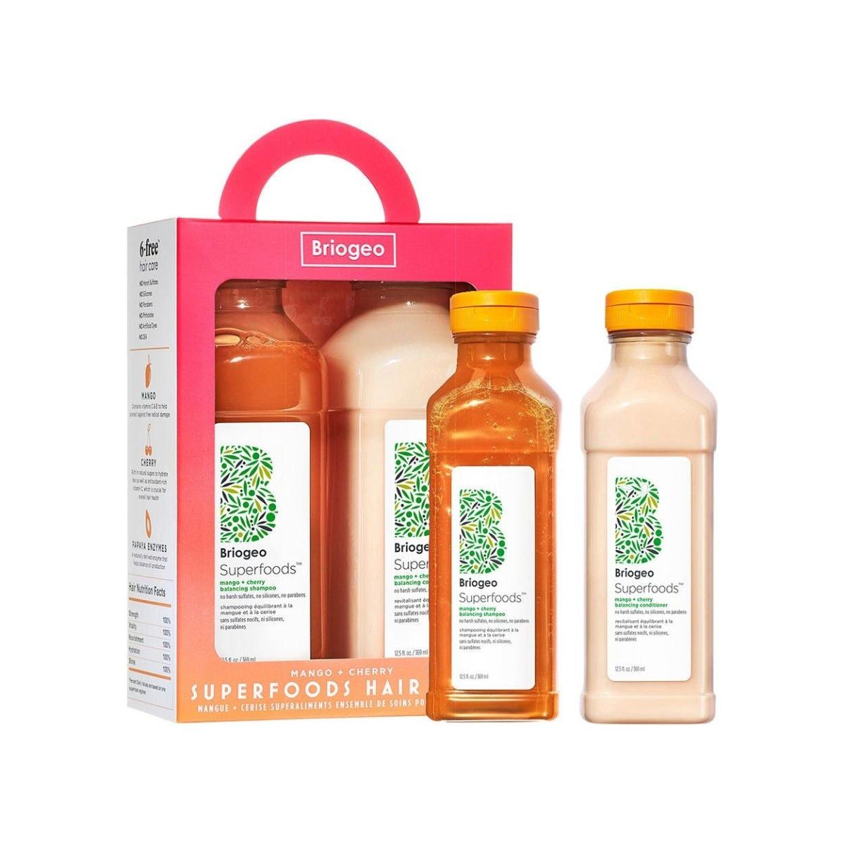 Superfoods Mango and Cherry Balancing Shampoo and Conditioner - Glam Global UK