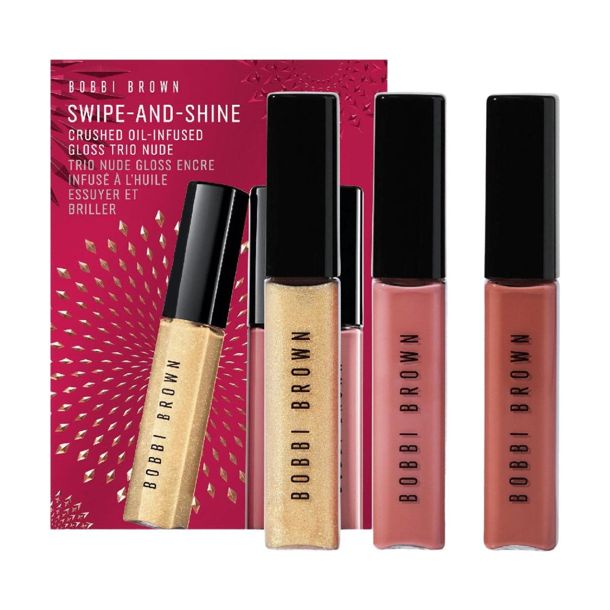 Swipe & Shine Crushed Oil Infused Gloss Trio Nude (Limited Edition) - Glam Global UK