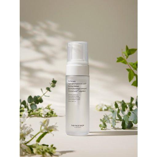 The Face Shop The Therapy Vegan Glow Hyaluronic Acid Foaming Cleanser 150ml - Glam Global UK