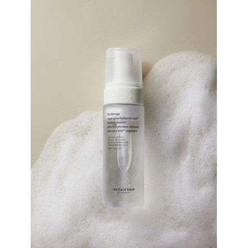 The Face Shop The Therapy Vegan Glow Hyaluronic Acid Foaming Cleanser 150ml - Glam Global UKTHE FACE SHOP