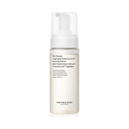 The Face Shop The Therapy Vegan Glow Hyaluronic Acid Foaming Cleanser 150ml - Glam Global UKTHE FACE SHOP
