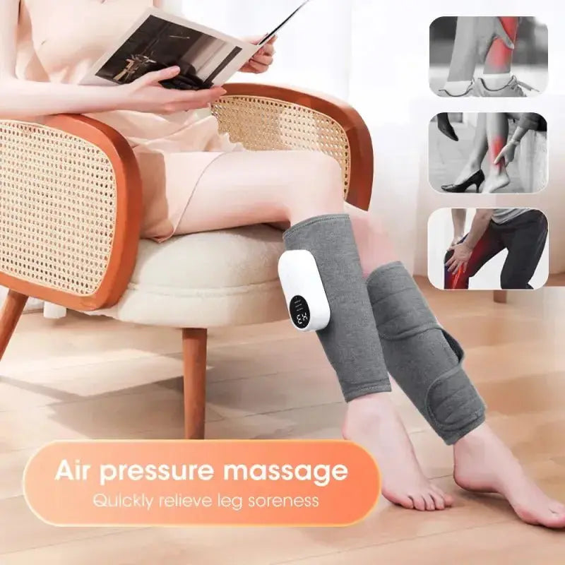 Three - Gear Automatic Air Pressure Leg Massager with Kneading & Hot Compress - Glam Global UK