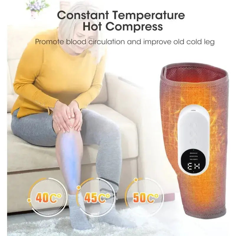 Three - Gear Automatic Air Pressure Leg Massager with Kneading & Hot Compress - Glam Global UK