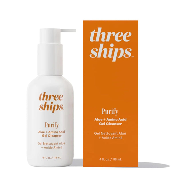 Three Ships Purify Aloe + Amino Acid Cleanser – 118ml | Gentle, Hydrating Daily Cleanser