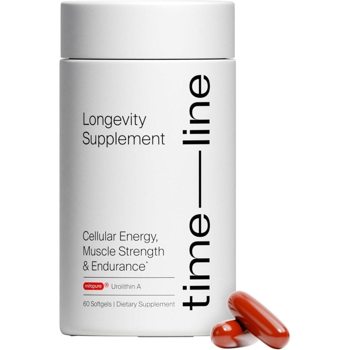 Timeline Mitopure Urolithin A - Clinically Proven Supplement for Healthy Aging & Cellular Renewal | Boost Muscle Strength & Endurance | 60 Softgels - Glam Global UK