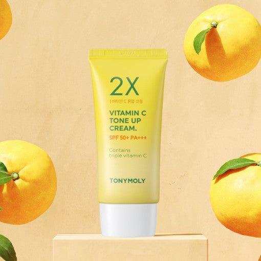 TONYMOLY 2X Vitamin C Tone Up Cream 50ml SPF50+ PA+++ - Glam Global UK