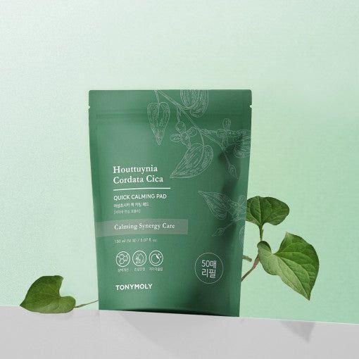 TONYMOLY Houttuynia Cordata Cica Quick Calming Pad (Refill Pack) 150ml (50ea) - Glam Global UK