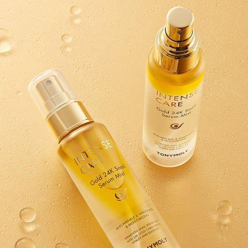 TONYMOLY Intense Care Gold 24K Snail Serum Mist - 100ml | Hydration, Elasticity & Glow - Glam Global UKTONYMOLY