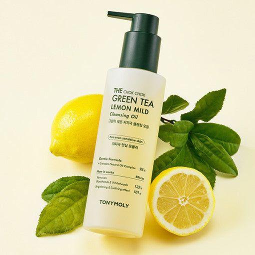 TONYMOLY The Chok Chok Green Tea Lemon Mild Cleansing Oil 200ml - Glam Global UK