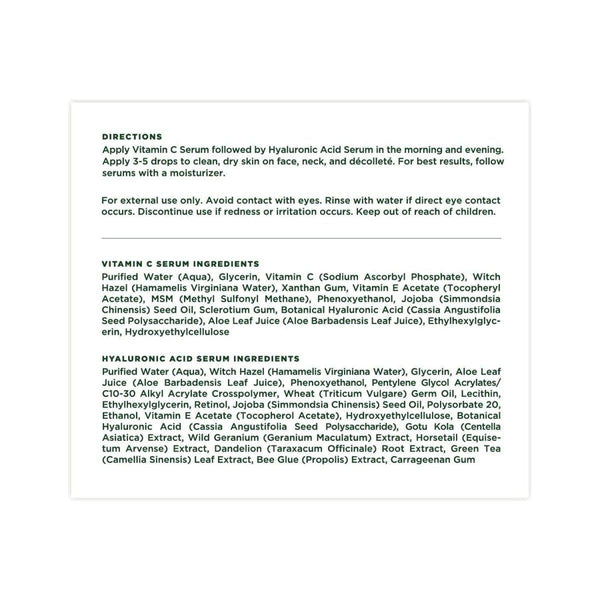 Tree of Life Vitamin C and Hyaluronic Acid Serum Duo 2 Pack - 30ml Each - Glam Global UKTree of Life