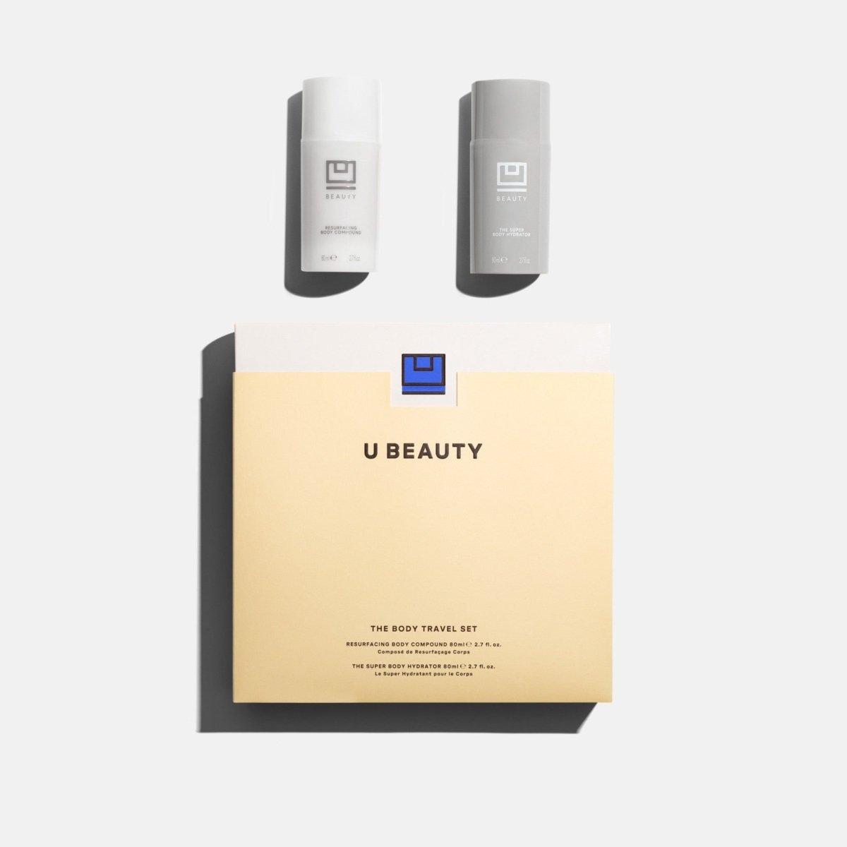 U Beauty The Body Travel Set (Limited Edition) | Two - Piece Set for Hydrated, Firm - Looking Skin - Glam Global UK