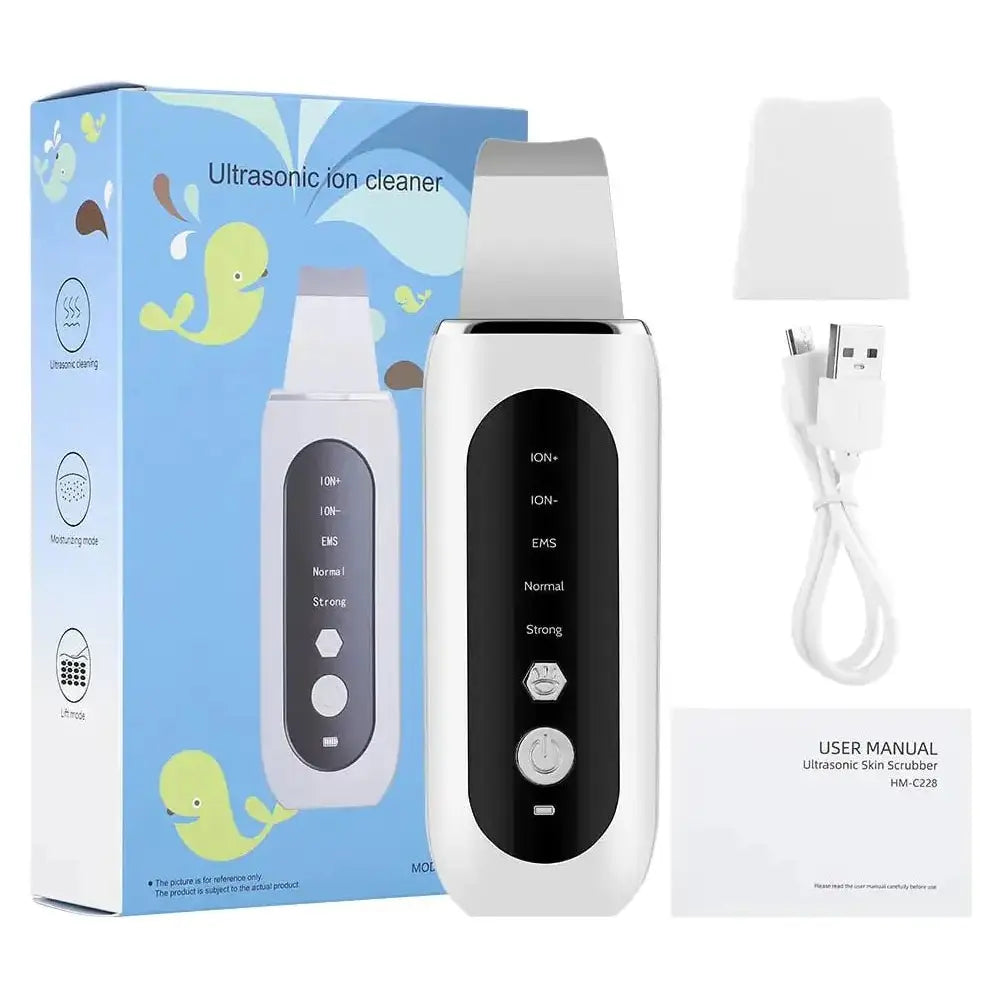 Ultrasonic Face Skin Scrubber - Glam Global UK