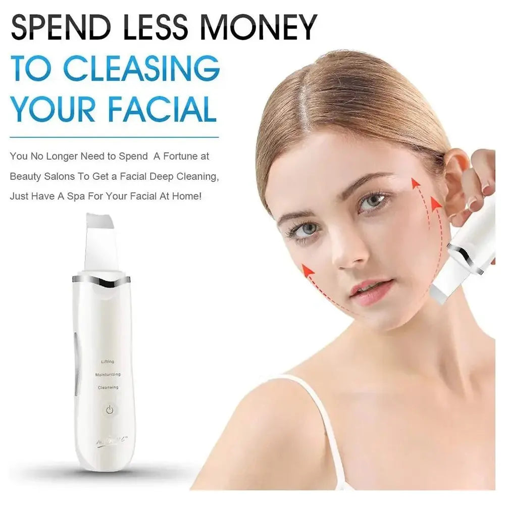 Ultrasonic Face Skin Scrubber - Glam Global UK