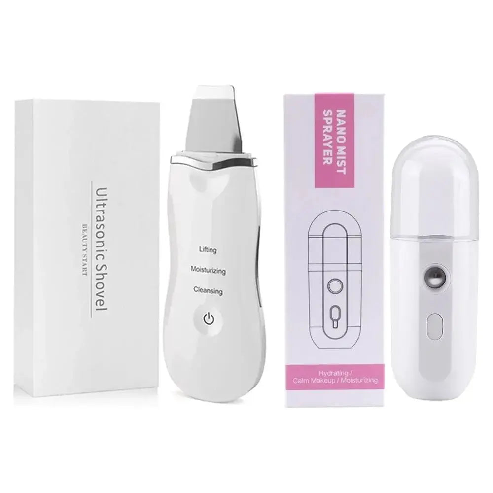 Ultrasonic Face Skin Scrubber - Glam Global UK