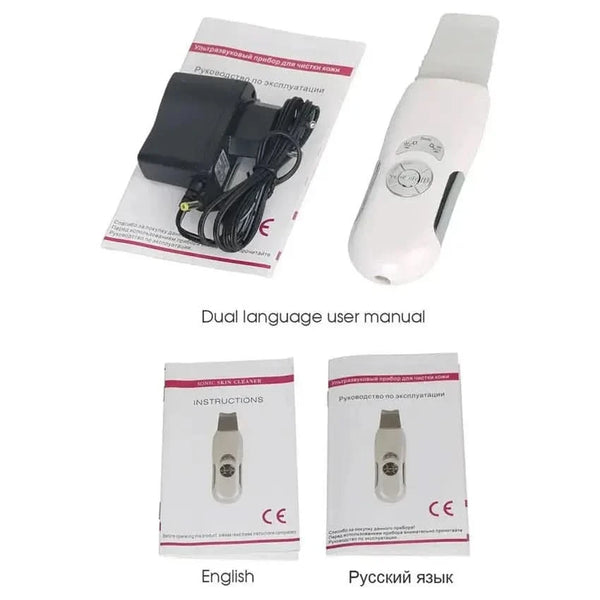 Ultrasonic Skin Scrubber Facial Cleanser - Glam Global UKGlam Global UK