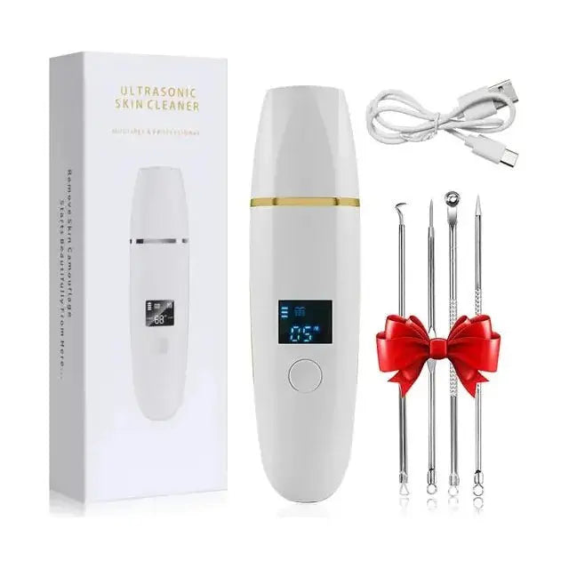 Ultrasonic Skin Scrubber: Professional Facial Cleansing Device - Glam Global UK