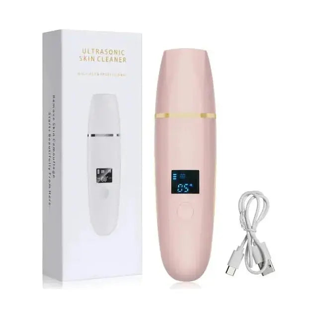 Ultrasonic Skin Scrubber: Professional Facial Cleansing Device - Glam Global UK