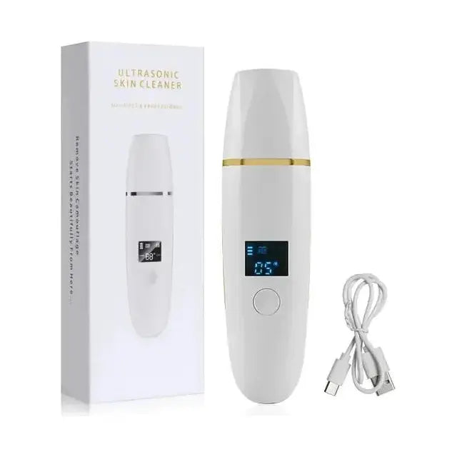 Ultrasonic Skin Scrubber: Professional Facial Cleansing Device - Glam Global UK