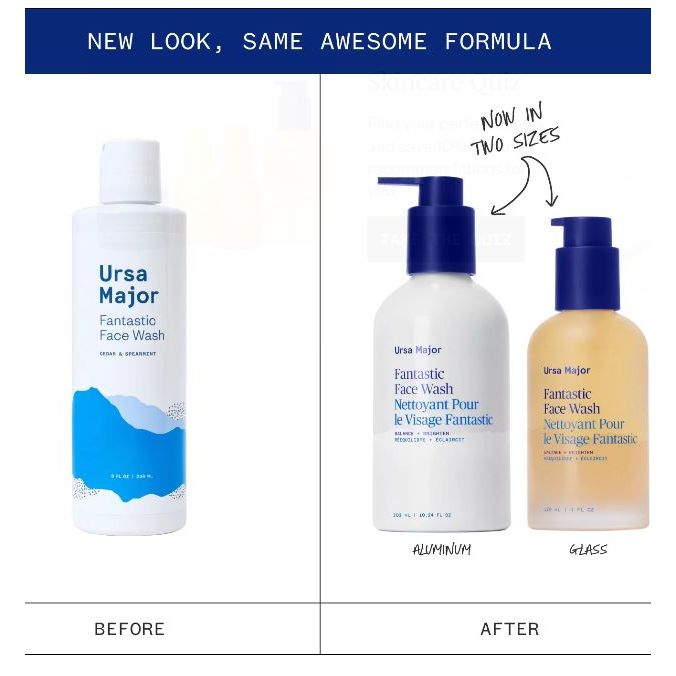 Ursa Major Fantastic Face Wash – 302ml | Natural Foaming Gel Cleanser with AHA Exfoliation for Clear, Balanced Skin