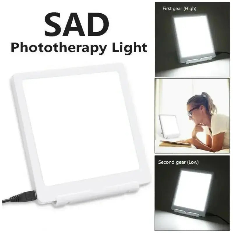 USB SAD Therapy Lamp | Adjustable Brightness for Mood & Energy Boost | Portable Light Therapy - Glam Global UK